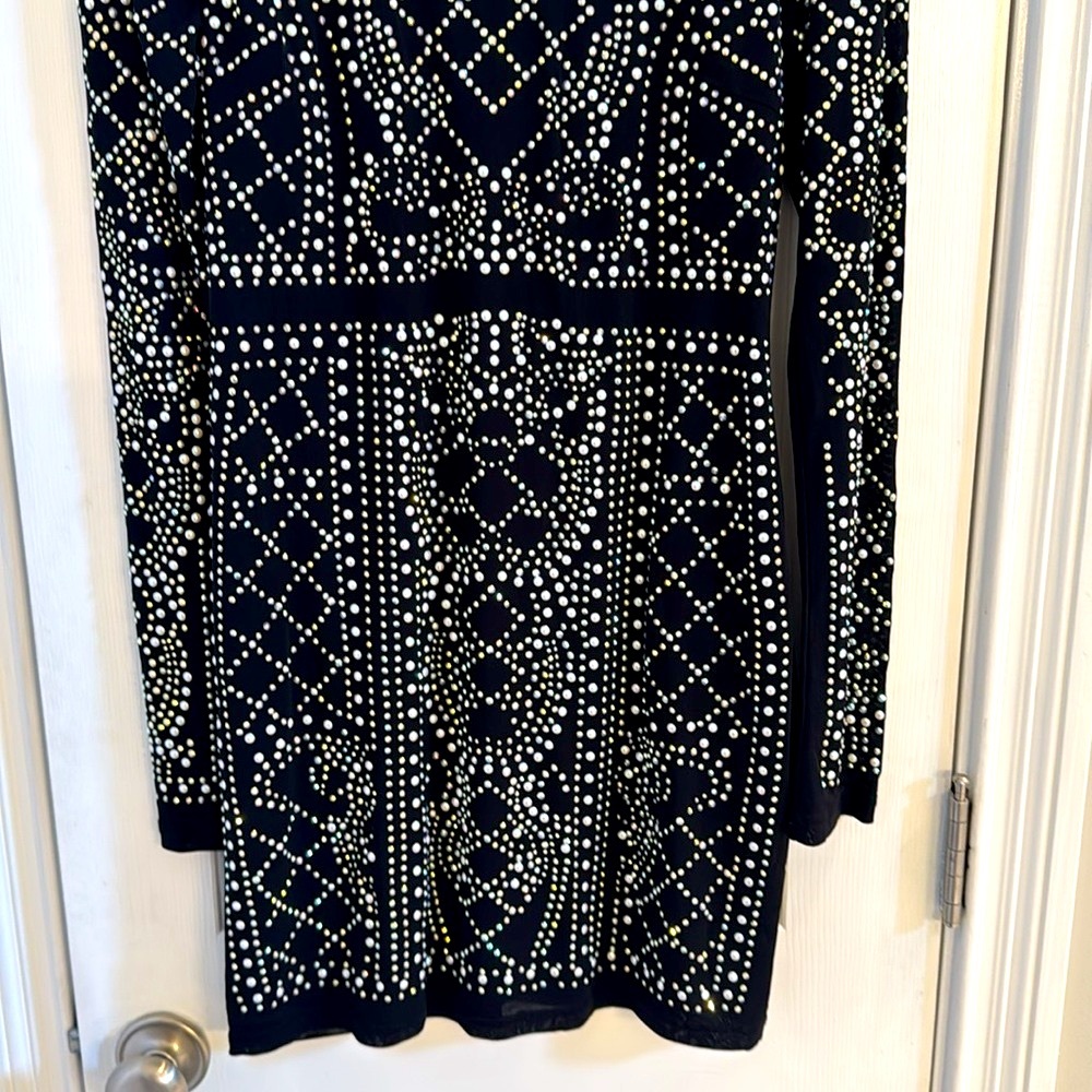 Cache Vintage Black Embellished Bodycon Dress - Picture 3 of 11
